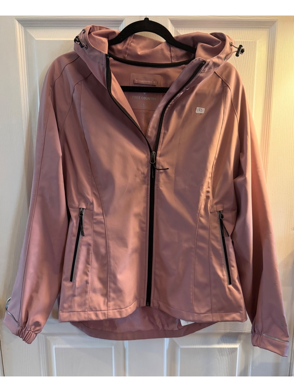 Free Country Women's Large Pink Softshell Jacket with Hood